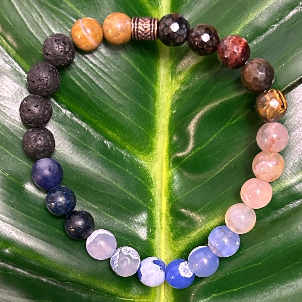 little bit of everything 8mm handmade beaded bracelet
